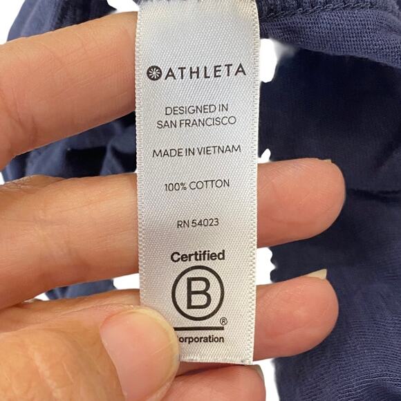 Athleta Blue ORGANIC Daily  Sleeveless Tank Top Size XS - Picture 6 of 9